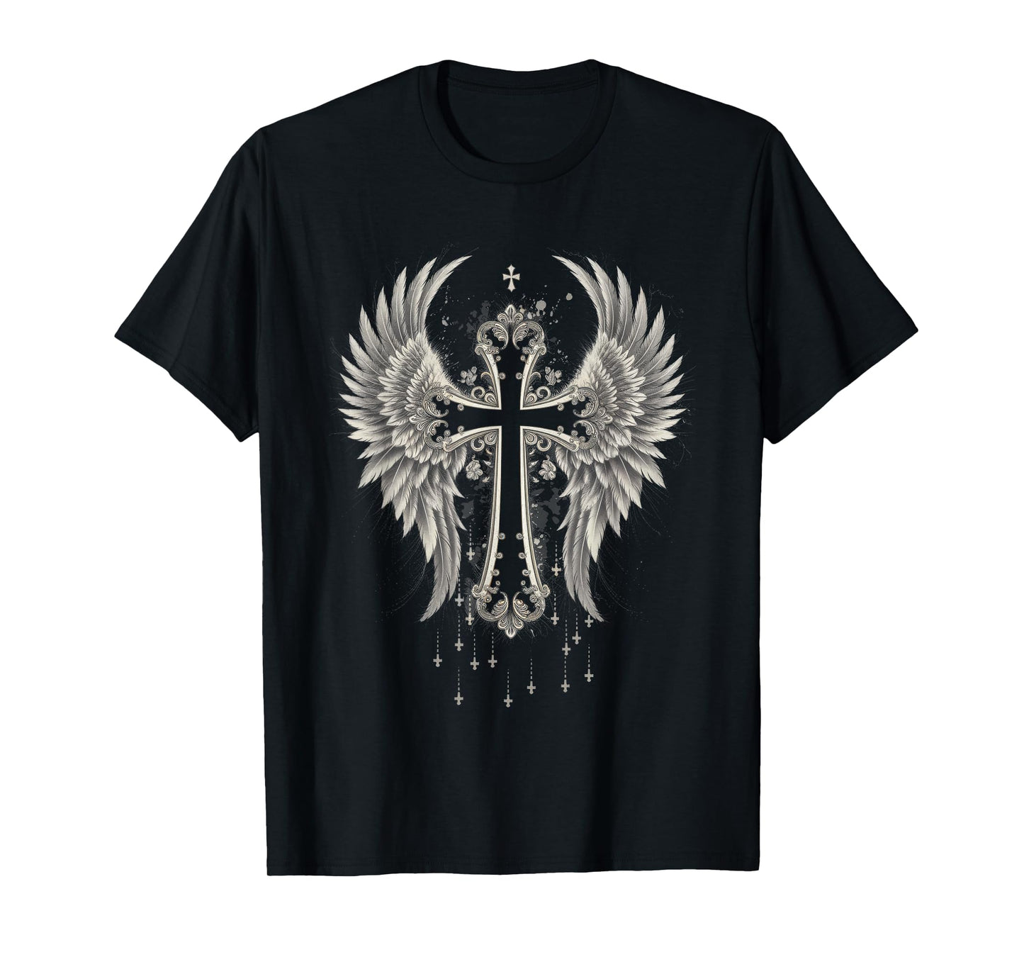Jesus Cross Christian Angelic Wings T-Shirt
