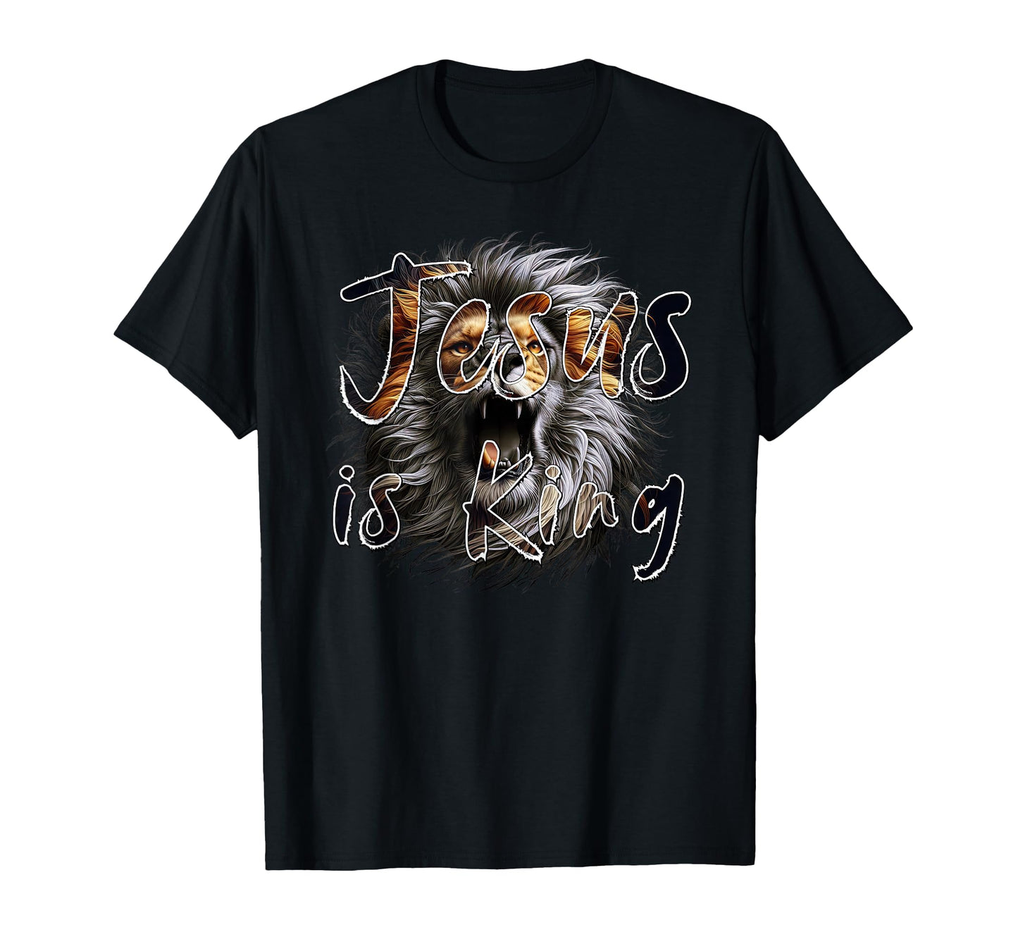 Jesus is King, The Lion of Judah Striking Christian Graphic T-Shirt