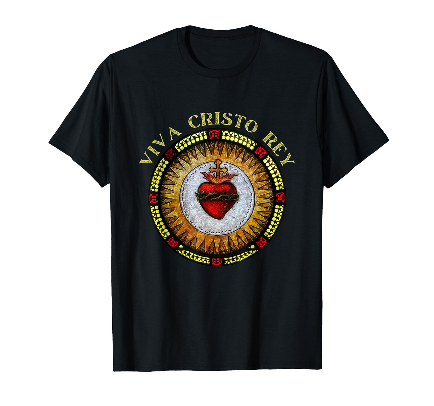 Roman Catholic Sacred Heart Viva Cristo Rey T-Shirt