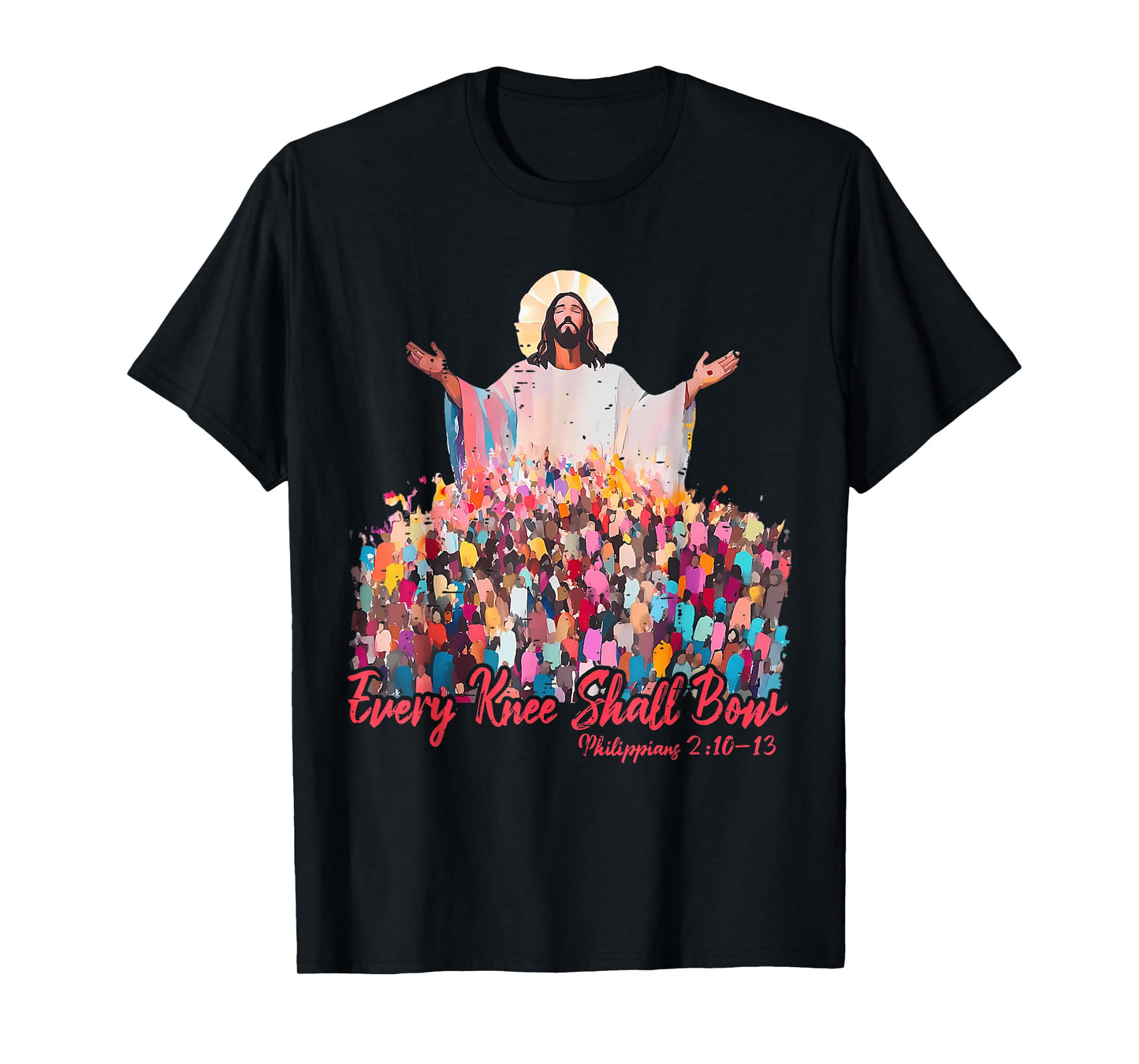 Every Knee Shall Bow Philippians, Brushstroke Jesus T-Shirt