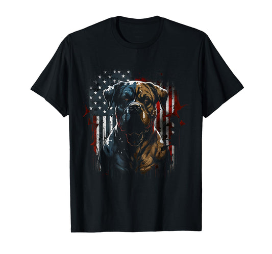 American Flag Dog Patriotic T-Shirt