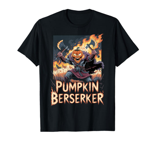 Pumpkin Warrior - Halloween Norse Mythology Berserker Viking T-Shirt