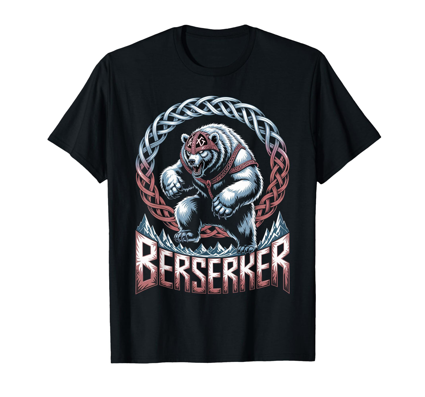 Fierce Viking Polar Bear Berserker Nordic Warrior Power T-Shirt