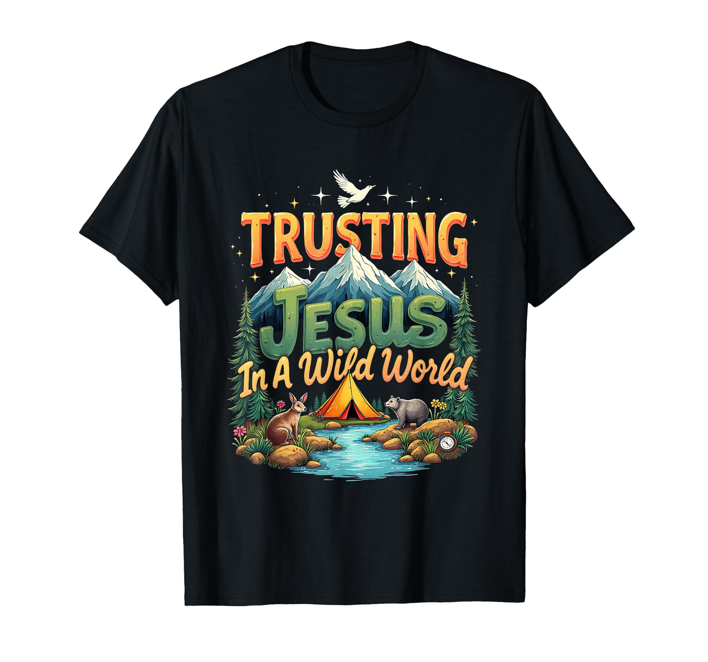 VBS 2025 Trusting Jesus Camp Christian Summer True North T-Shirt