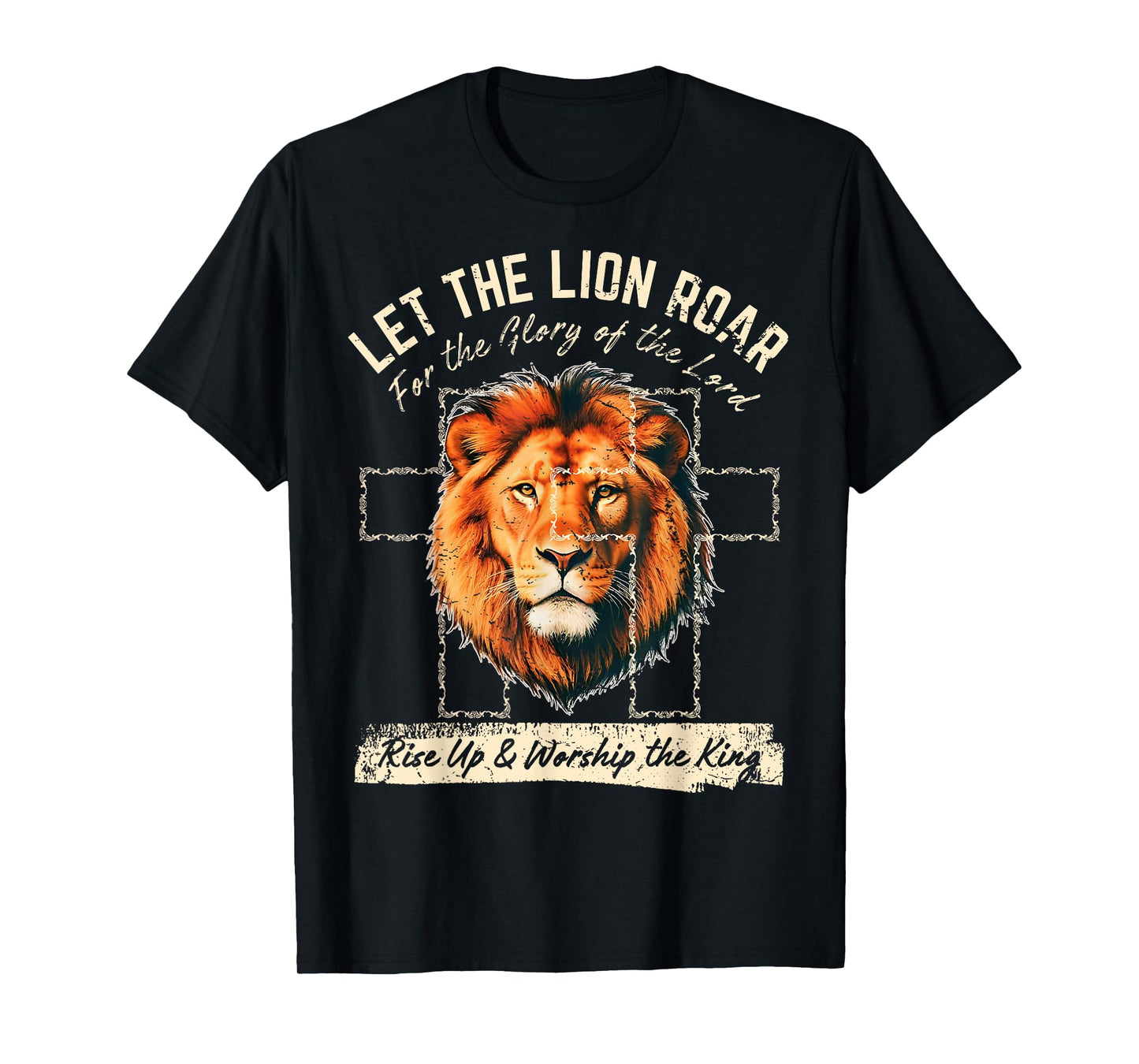 LET The Lion Roar – Christian Faith Lion. Graphic Tee T-Shirt