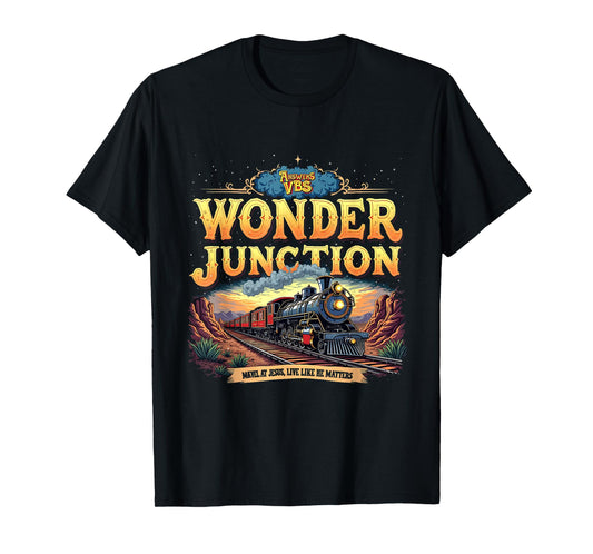 Vintage Wonder Junction VBS Train Theme Christian Design T-Shirt