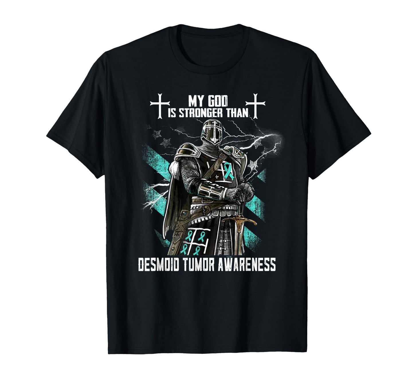 My God Is Stronger Than Desmoid Tumor Awareness T-Shirt
