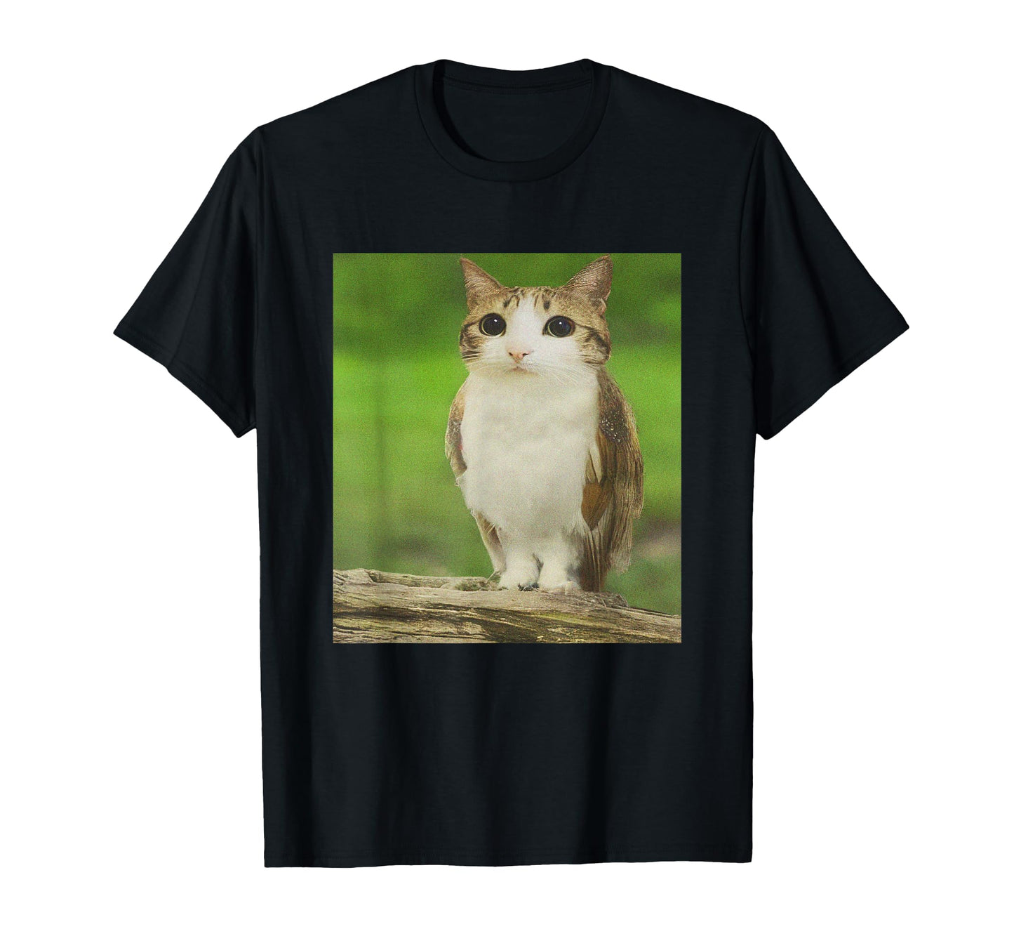 Meowl Cat Owl Funny Cursed Internet Trendy Meme T-Shirt