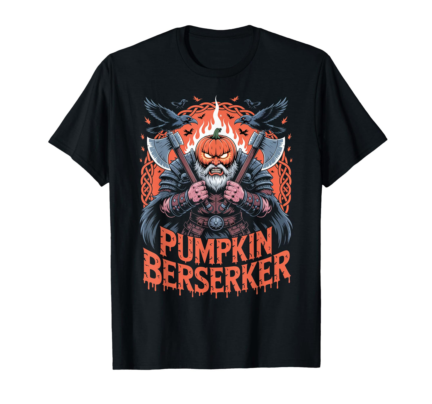 Norse Mythology Pumpkin - Halloween Viking Berserker T-Shirt