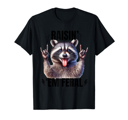 Retro Raisin Em Feral Funny Quote Rock’n Feral Possum Outfit T-Shirt