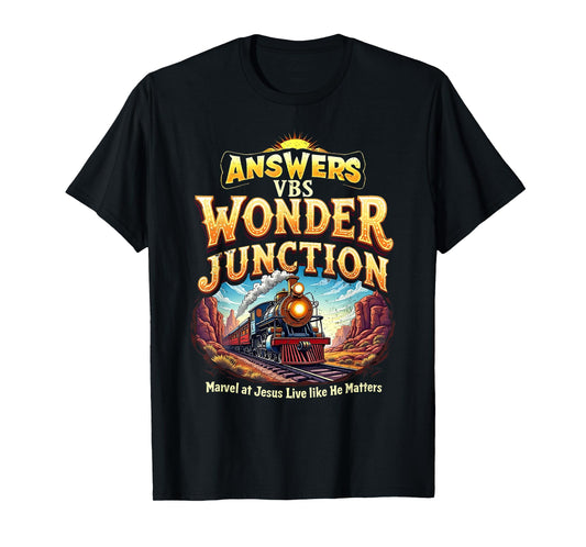 Vintage Wonder Junction VBS Train Theme Christian Apparel T-Shirt