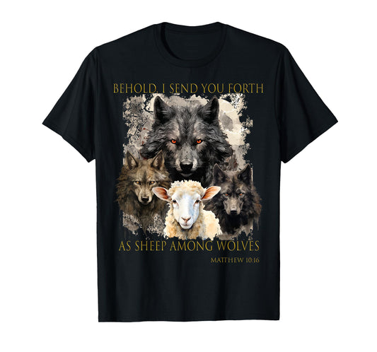 Christ Sheep among wolves John 3:16 Yeshua Religious Gospel T-Shirt