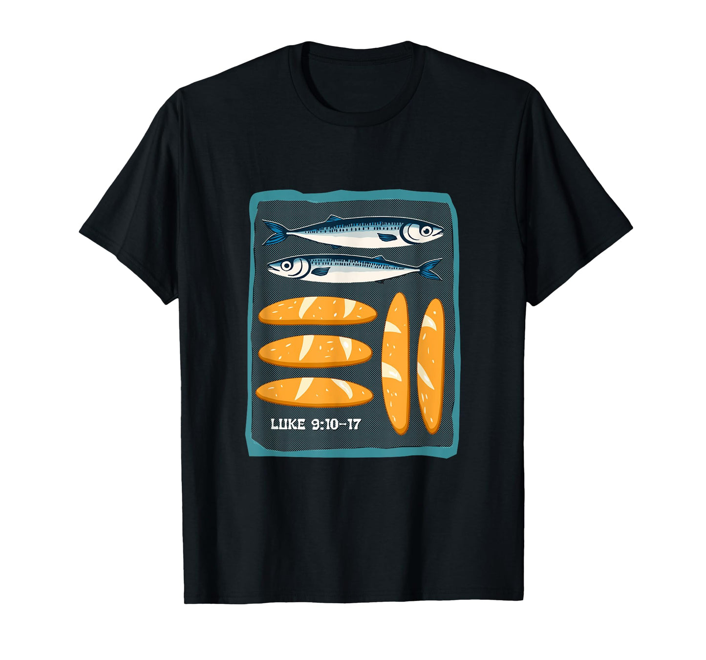 Faith Camp Fish & Loaves apparel – Luke 9:10–17 T-Shirt