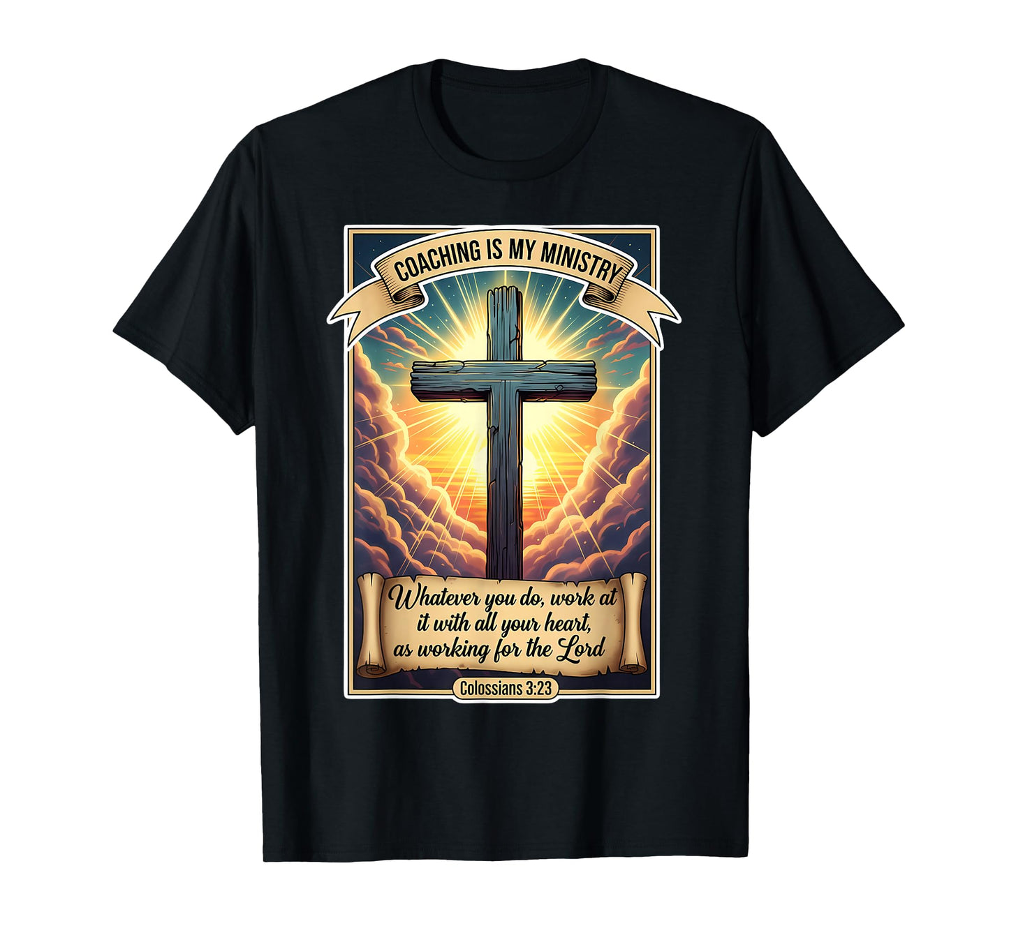 Christian Coach Coaching is My Ministry Jesus Christ Faith T-Shirt