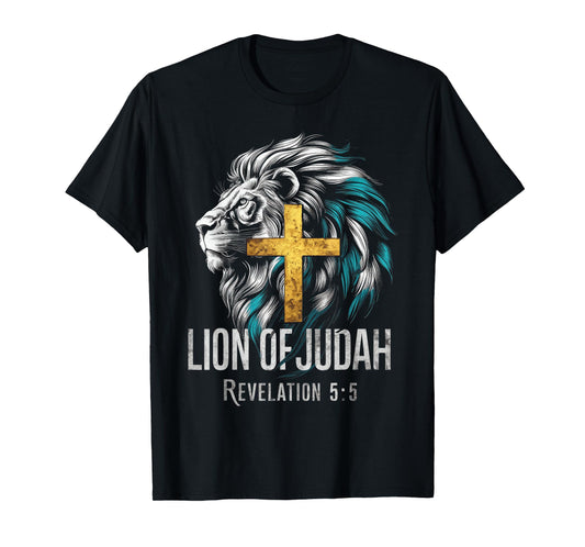 Lion of Judah Christian Cross T-Shirt