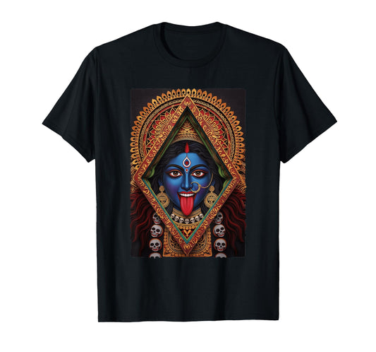 Maa Kali Fierce Divine Feminine Minimal Retro Poster Art T-Shirt