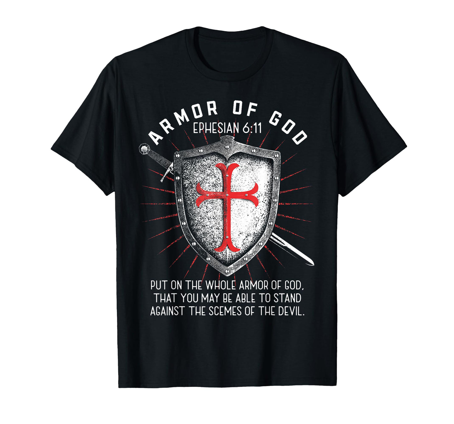 Armor Of God Ephesians 6:17 Bible Verse T Christian T-Shirt
