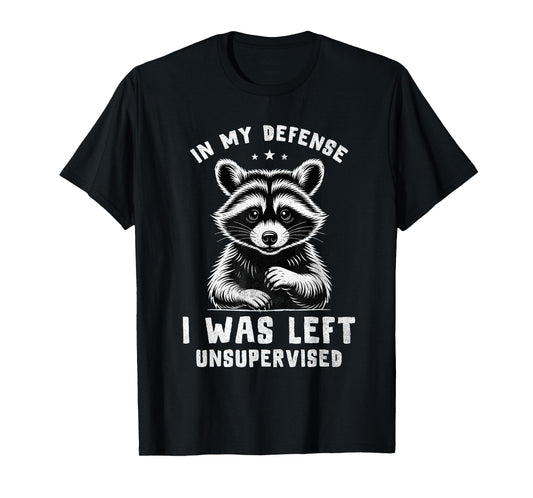 Vintage in My Defense I was Left Unsupervised Funny Sayings T-Shirt