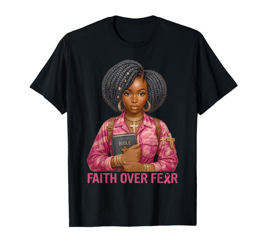 Choose Faith Over Fear Bible Cancer Awareness T-Shirt