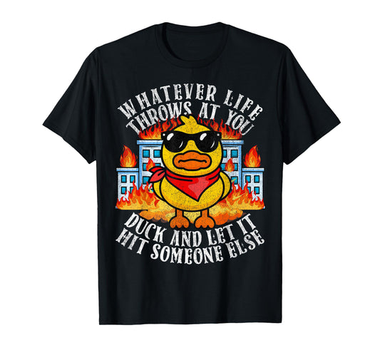 Sarcastic Funny Duck Shirt Funny Joke Quote Humor Duck Meme T-Shirt