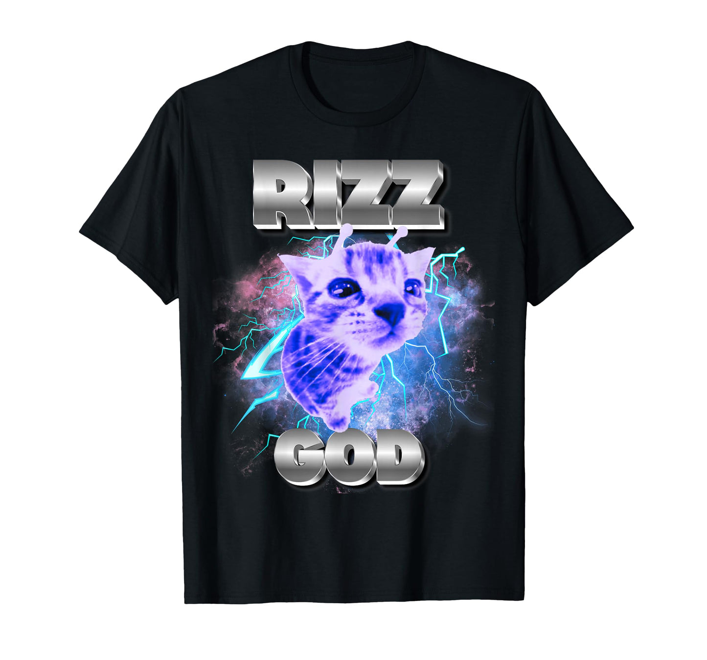 Rizz God Cat Meme Funny Memes Internet Memes Gen-Z Memes Kid T-Shirt
