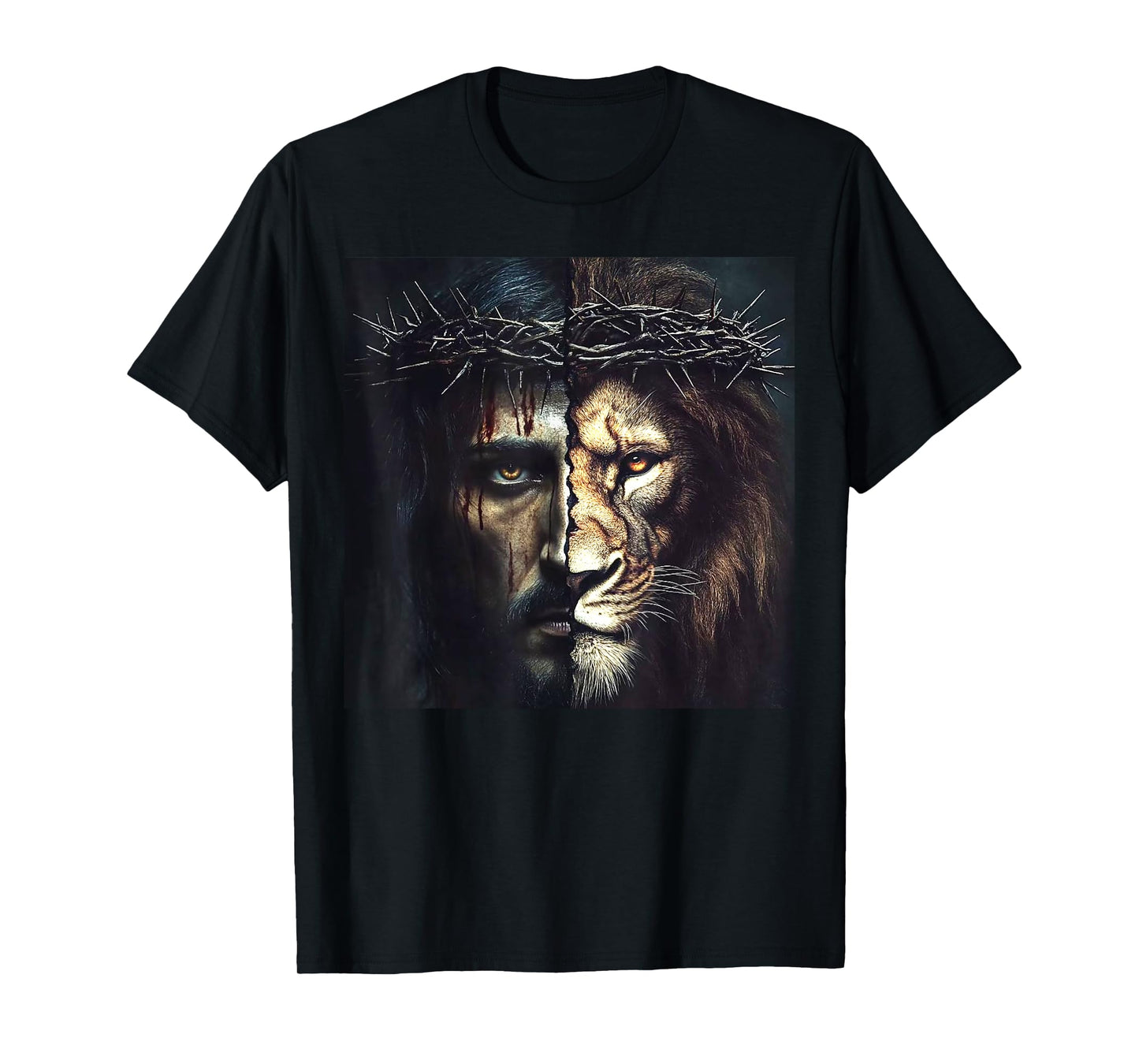 Jesus And Lion Christian Art T-Shirt