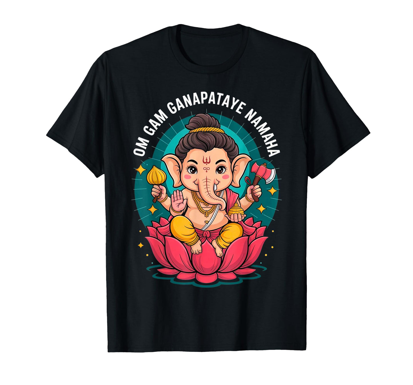 Hindu Ganesha Puja Elephant God India Meditation Yoga Murti T-Shirt
