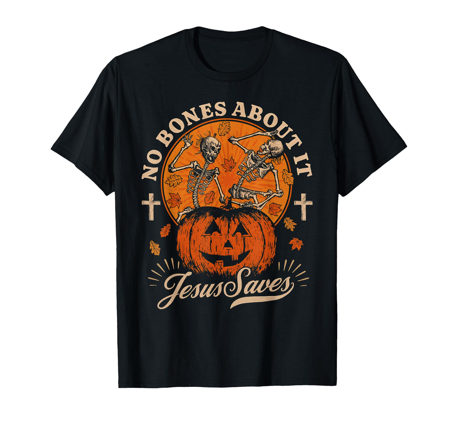 Christian Saves Funny Pumpkin Skeleton Costume for Halloween T-Shirt