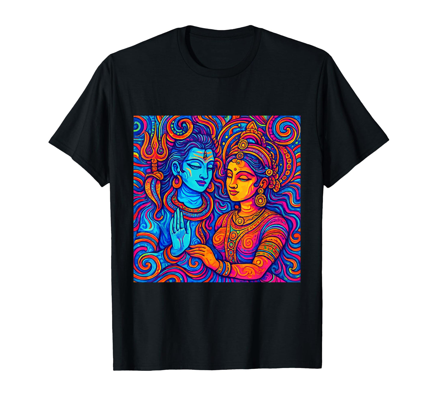 Lord Shiva Durga Hindu God Mahadeva Goddess Parvati T-Shirt