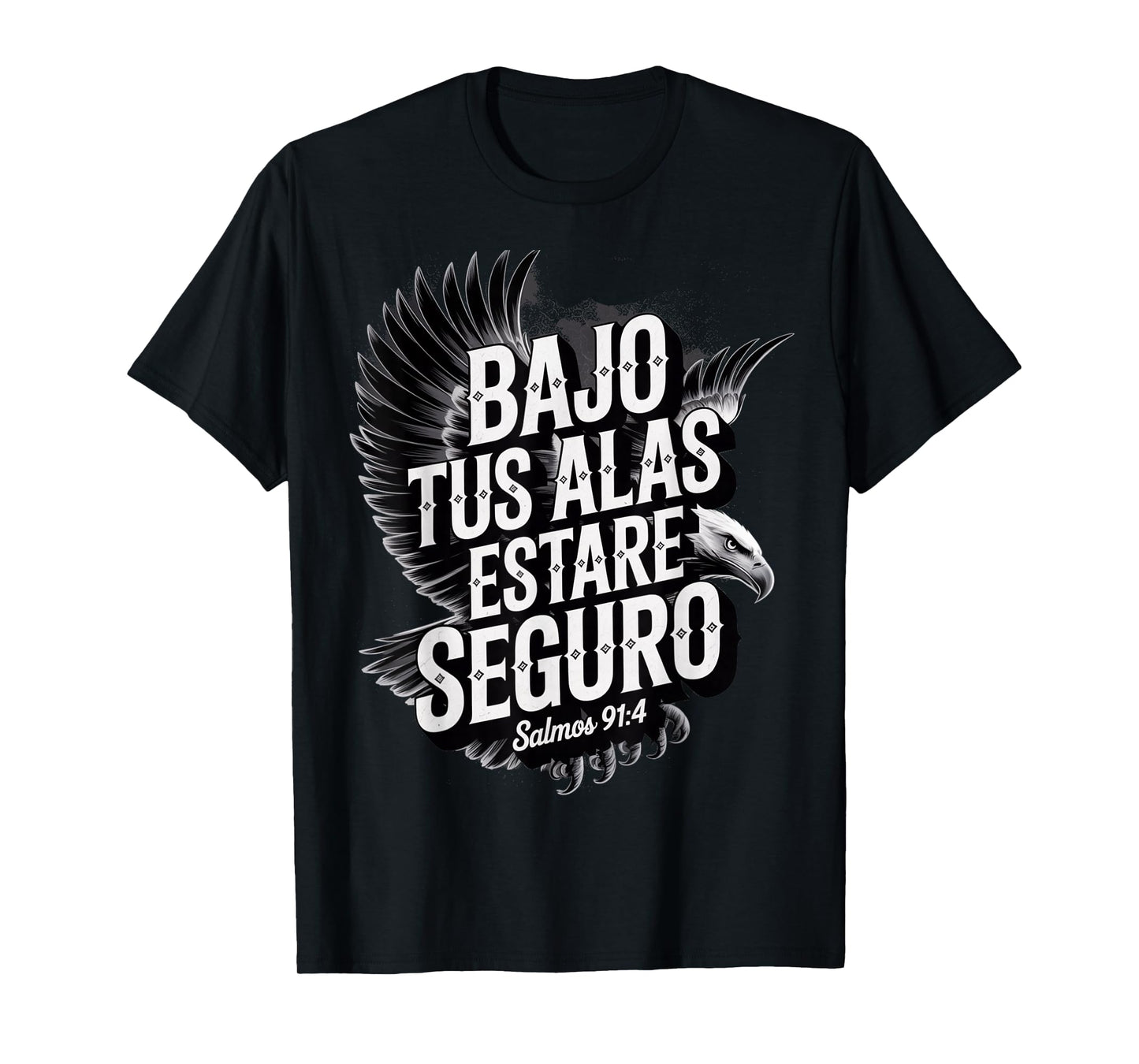 Bajo Tus Alas Estaré Seguro – Salmos 91:4 Spanish Christian T-Shirt