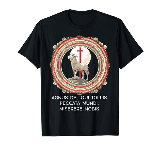 Agnus Dei Sanctus Traditional Latin Mass Catholic T-Shirt
