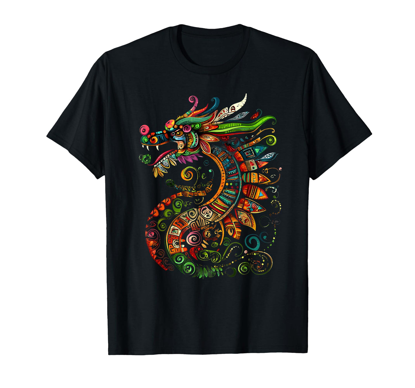 Aztec God Feathered Serpent Quetzalcoatl Mexican Mythology T-Shirt
