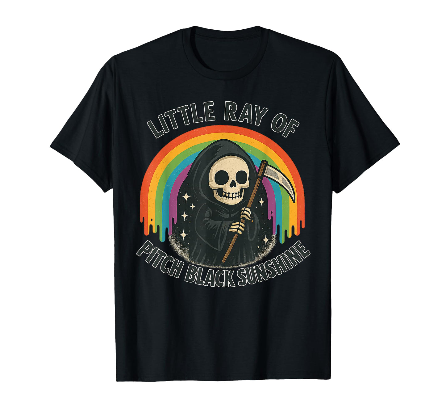 Little Ray of Pitch Black Sunshine Funny Cute Kawii Goth Emo T-Shirt