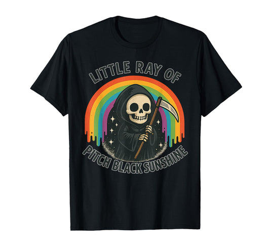 Little Ray of Pitch Black Sunshine Funny Cute Kawii Goth Emo T-Shirt