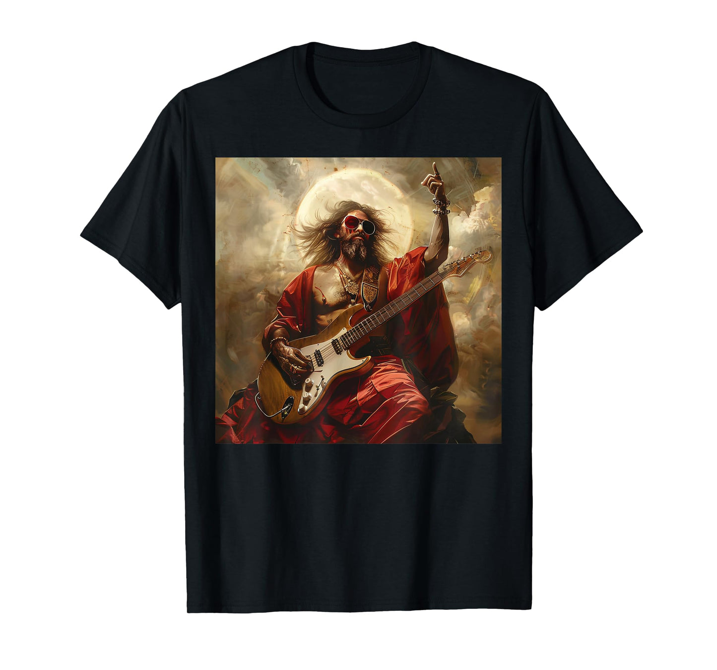 Heavy Metal Jesus Christ Guitar T-Shirt