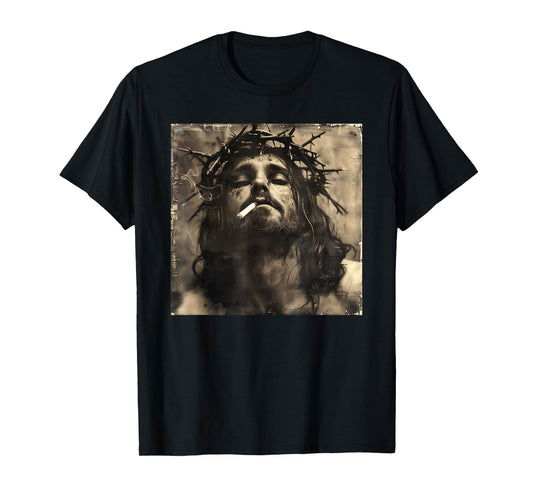 Cooler Jesus Christ Smokes, Resistance, Rebellious Jesus T-Shirt