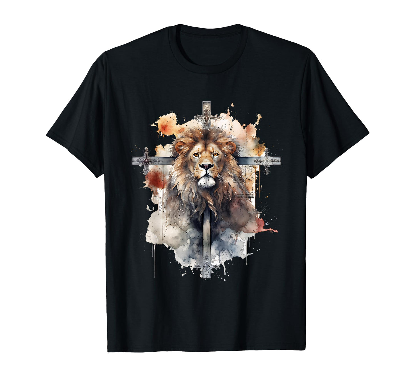 Lion Of Judah Lion Cross Christian Faith Jesus Hebrew Lion T-Shirt