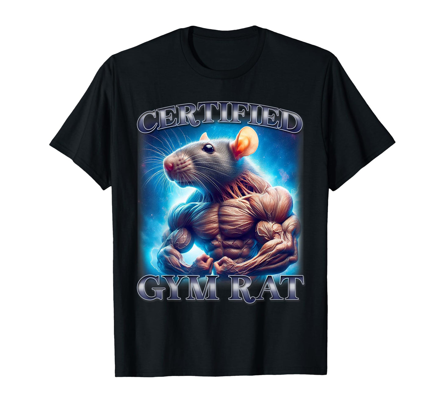 Certified Gym Rat Funny Inappropriate Adult Humor Meme T-Shirt