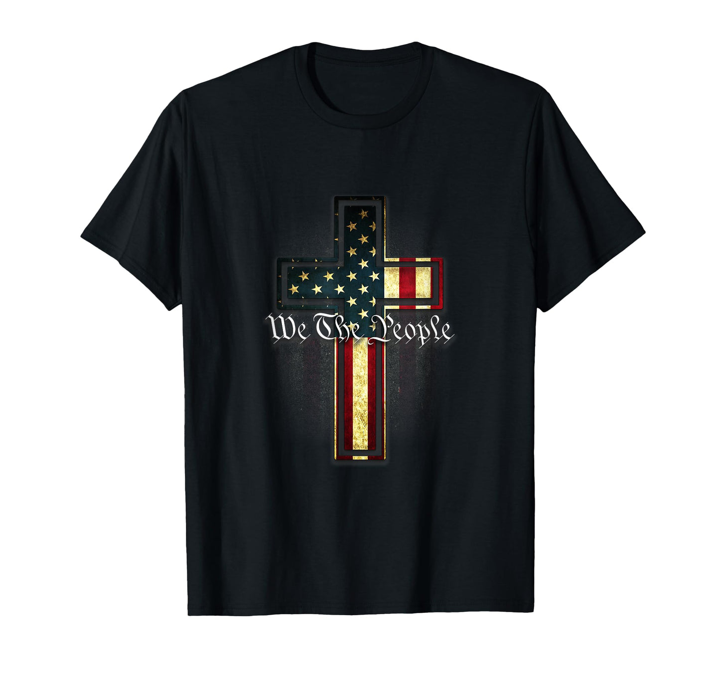 We The People Patriotic American Constitution Cross T-Shirt