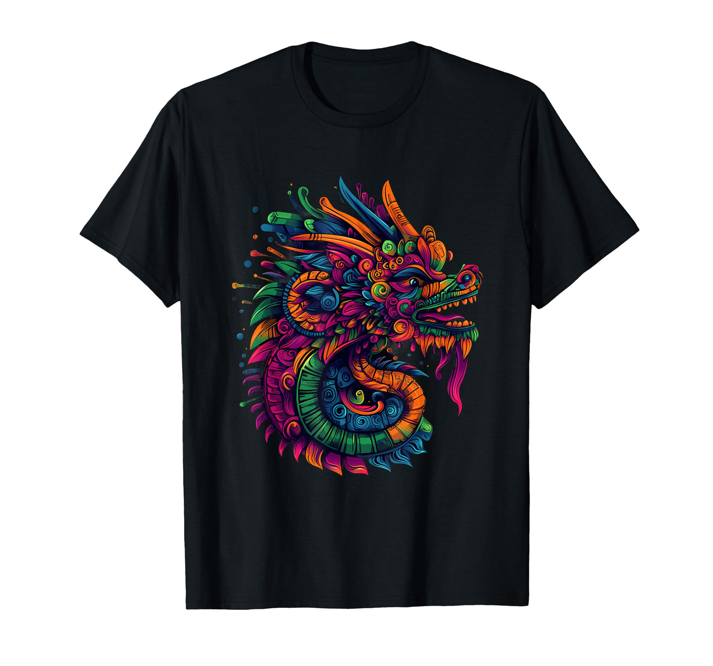 Aztec God Mexican Mythology Quetzalcoatl Feathered Serpent T-Shirt