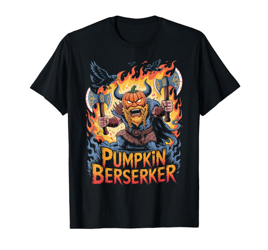 Viking Halloween Pumpkin Berserker T-Shirt