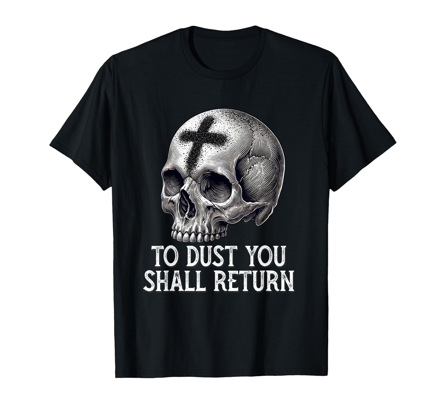 Memento Mori Catholic Crucifix Traditional Latin Mass Skull T-Shirt
