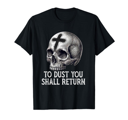 Memento Mori Catholic Crucifix Traditional Latin Mass Skull T-Shirt