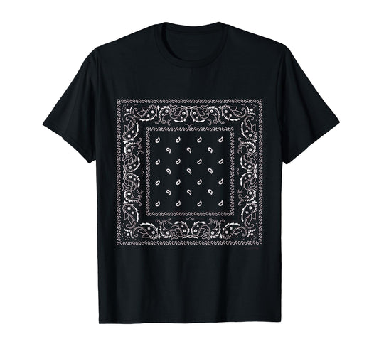 Black Bandana Print T-Shirt