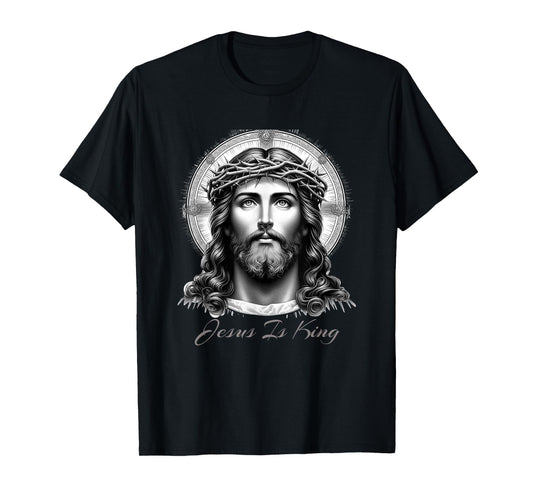 Jesus is King – Powerful Christian Art Design with Jesus T-Shirt