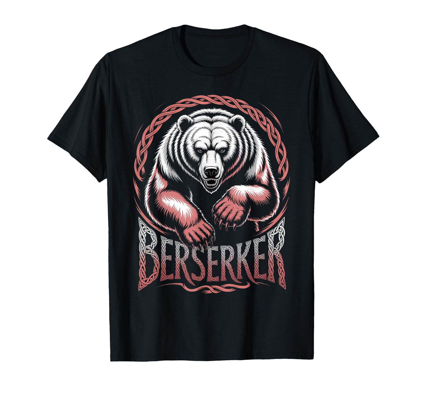 Knotwork Berserker Bear Nordic Warrior Norse Spirit T-Shirt