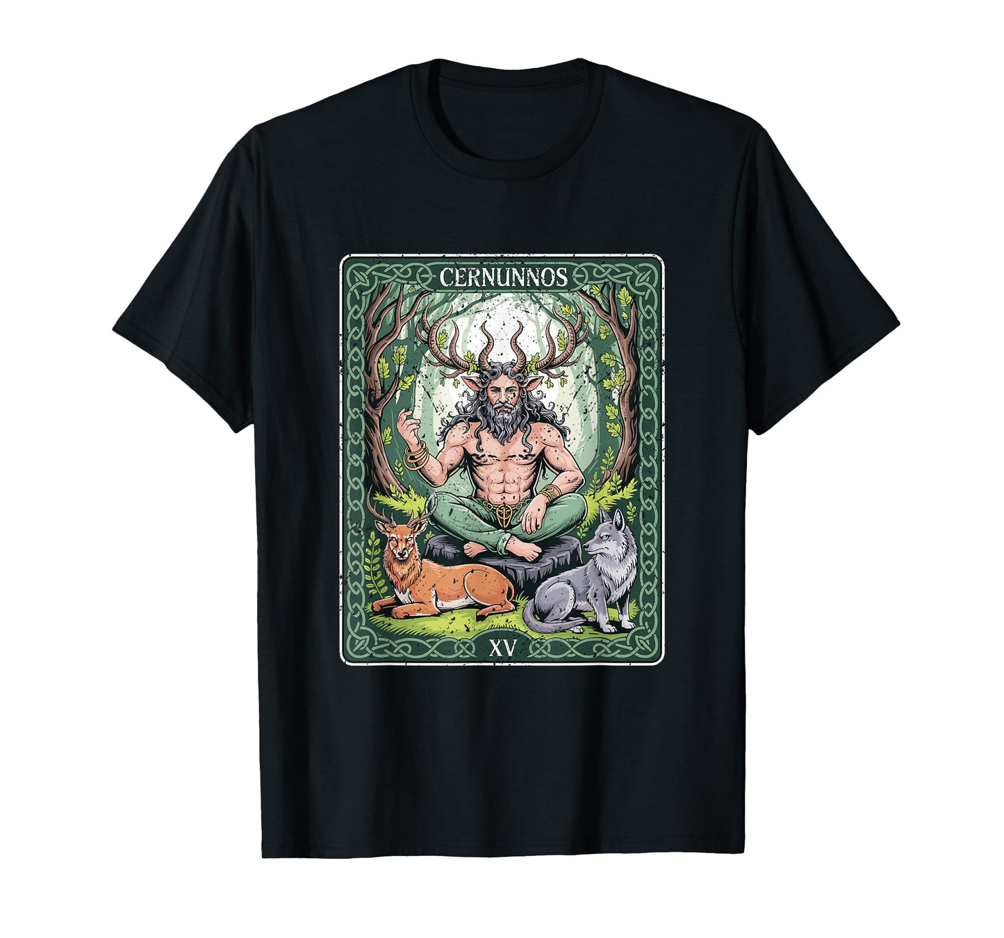 Cernunnos Celtic Forest God Tarot Pagan Horned Deity T-Shirt