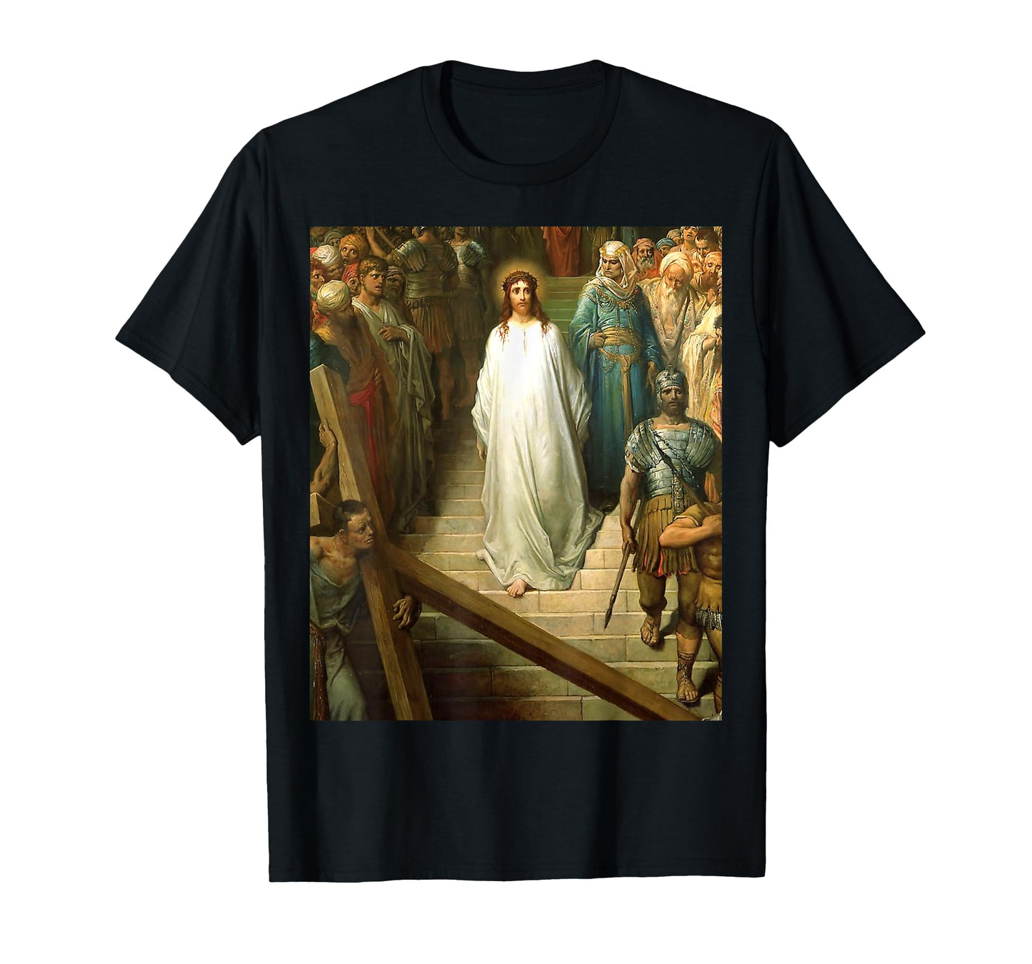 Christ leaving the Praetorium Painting by Gustave Dore T-Shirt