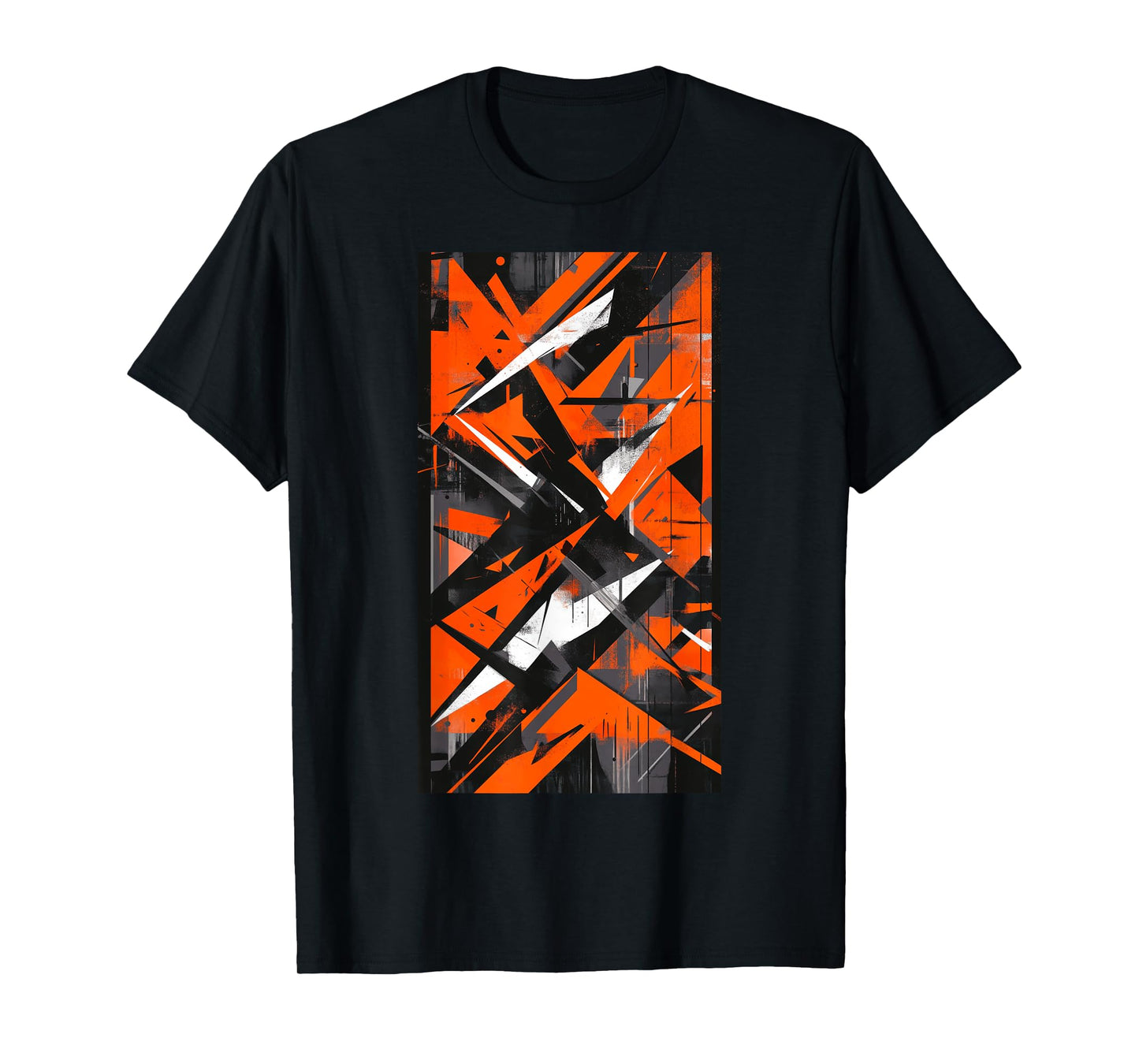 Orange Geometric Art Sharp Abstract art Modern T-Shirt