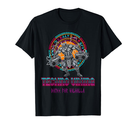 Techno Viking Dance for Valhalla Funny Party Design T-Shirt